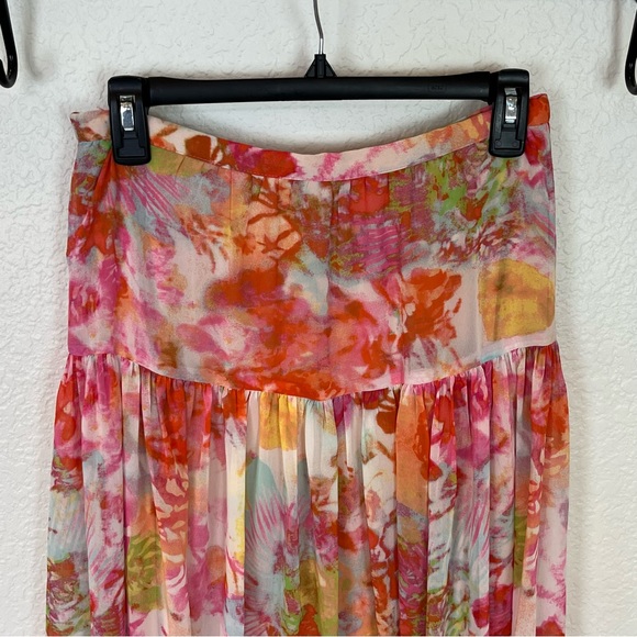 Boston Proper Hazy Floral Flowy Maxi Maxi Skirt size 6 - Picture 4 of 11